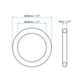 thumbnail image 2 of Uxcell 38x28x5mm Nitrile Rubber O Rings Metric Sealing Gasket, Black 25 Pack, 2 of 6