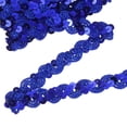 thumbnail image 1 of 11 Yard Sequins Trim Ribbon 0.6 Inch Sequin Gimp Braid Trim Spangle Flat Sequins for Crafts Sewing Clothes Home Party Decoration, Dark Blue, 1 of 7