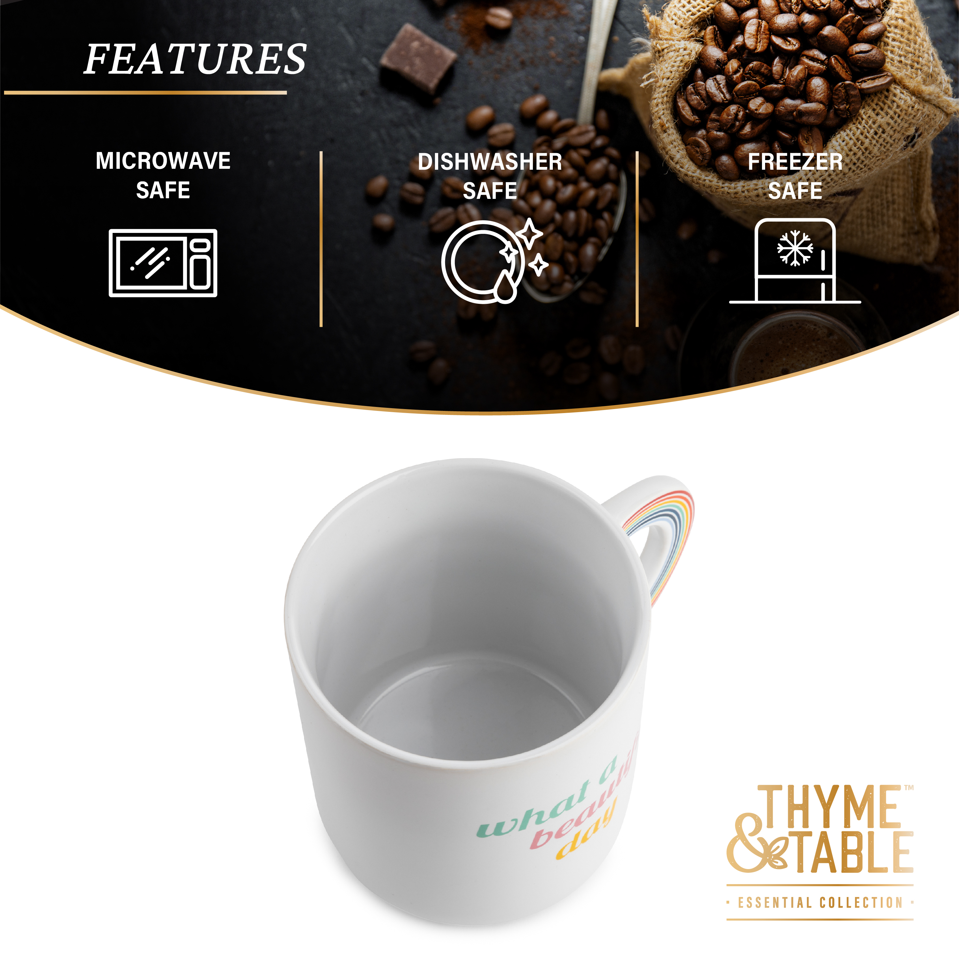 Thyme & Table Beautiful Day Ceramic Coffe Mug, 20 fl oz - image 5 of 6