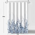 thumbnail image 5 of Extra Long Blue Plant Shower Curtain, Spring Natural Eucalyptus Leaf Weighted Hem Waterproof Fabric Bathroom Curtain Set with 12 Hooks 72" x 84", 5 of 6