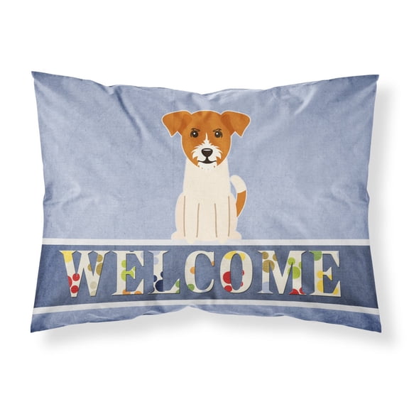 Carolines Treasures BB5689PILLOWCASE Jack Russell Terrier Welcome Fabric Standard Pillowcase Standard multicolor