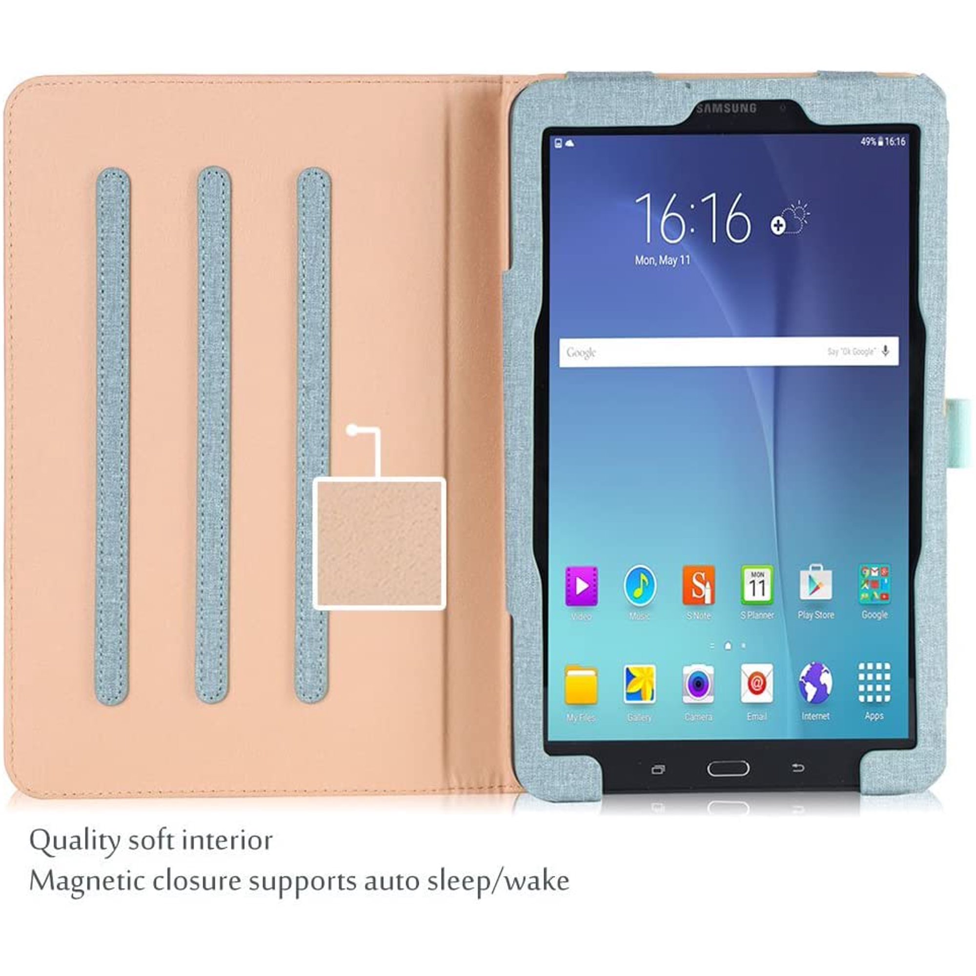 Amazon Com Samsung Galaxy Tab A Sm T587 Tablet 10 1 2 Gb Qualcomm Snapdragon 625 Octa Core 8 Core 2 Ghz 16 Gb Android 6 0 Sm T587pzkaspr Computers Accessories