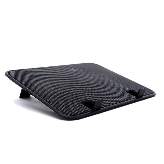 Enfriador de portátil de 14 pulgadas 5v Ventilador dual USB Almohadilla de enfriamiento para portátil externo Soporte delgado Ventilador de panel de metal silencioso de alta velocidad Vogacara DN1402-04