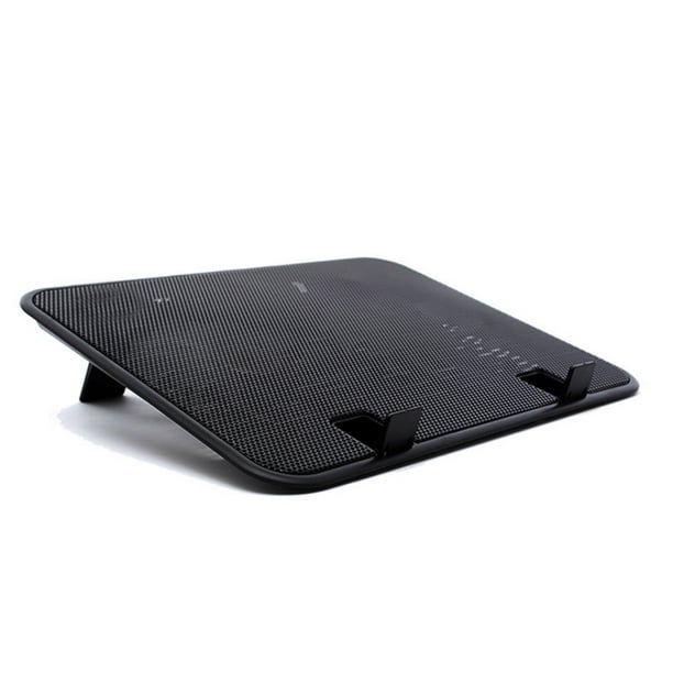 Enfriador de portátil de 14 pulgadas 5v Ventilador dual USB Almohadilla de enfriamiento para portátil externo Soporte delgado Ventilador de panel de metal silencioso de alta velocidad Guardurnaity DN1402-04