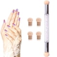 thumbnail image 1 of 1 piece Dual-Tipped Sponge Nail Brush with 4 Replacement Heads, 1 of 3