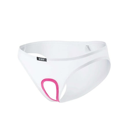 

Upgraded 2023 Gifts Men Casual Fashion Solid Sexy Cutout Open File Ice Silk Briefs