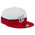 thumbnail image 3 of Men's New Era  Red/White Washington Nationals Paint Stroke 59FIFTY-Fitted Hat, 3 of 5