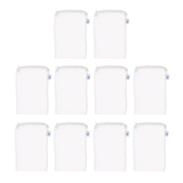 DOLITY 10 Pcs Sac en Maille Zippé Sac d'Isolation 15x20cm Blanc
