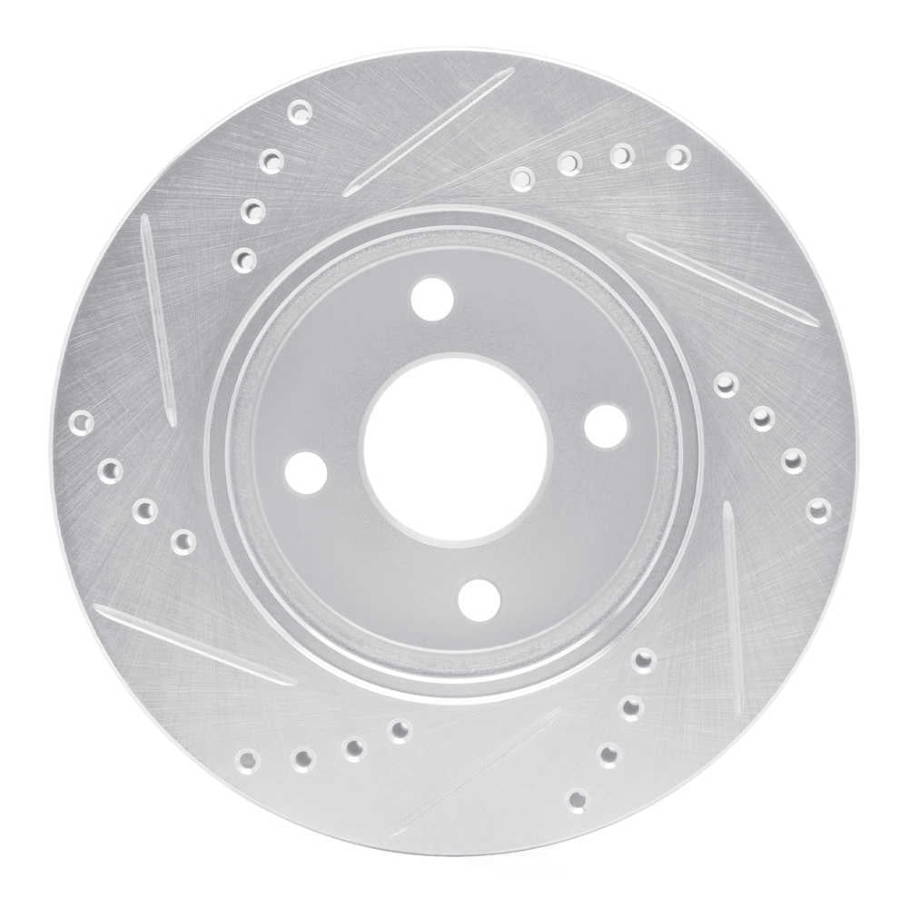 Dynamic Friction Company 631-53002R DFC Brake Rotor - Drilled And Slotted - Silver