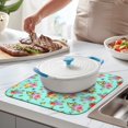 thumbnail image 2 of Pioneer Flower Floral Print Pattern Kitchen Dish Drying Mat 1 Pack, Ultra Absorbent Microfiber Drainer Mat, 16"x18", 2 of 6