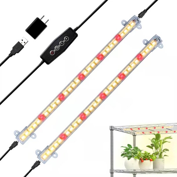 GHODEC LED Grow Light for Plants, 3500K 60LED Full Spectrum Dimmable Plant Growing Lights Bars for Succulents Seeds Starting Veg,Brightness Adjustable with Auto Timer 4/8/12Hrs - Walmart.com