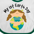 thumbnail image 4 of Inktastic My First Earth Day Baby Girl Girls Baby Bib, 4 of 4