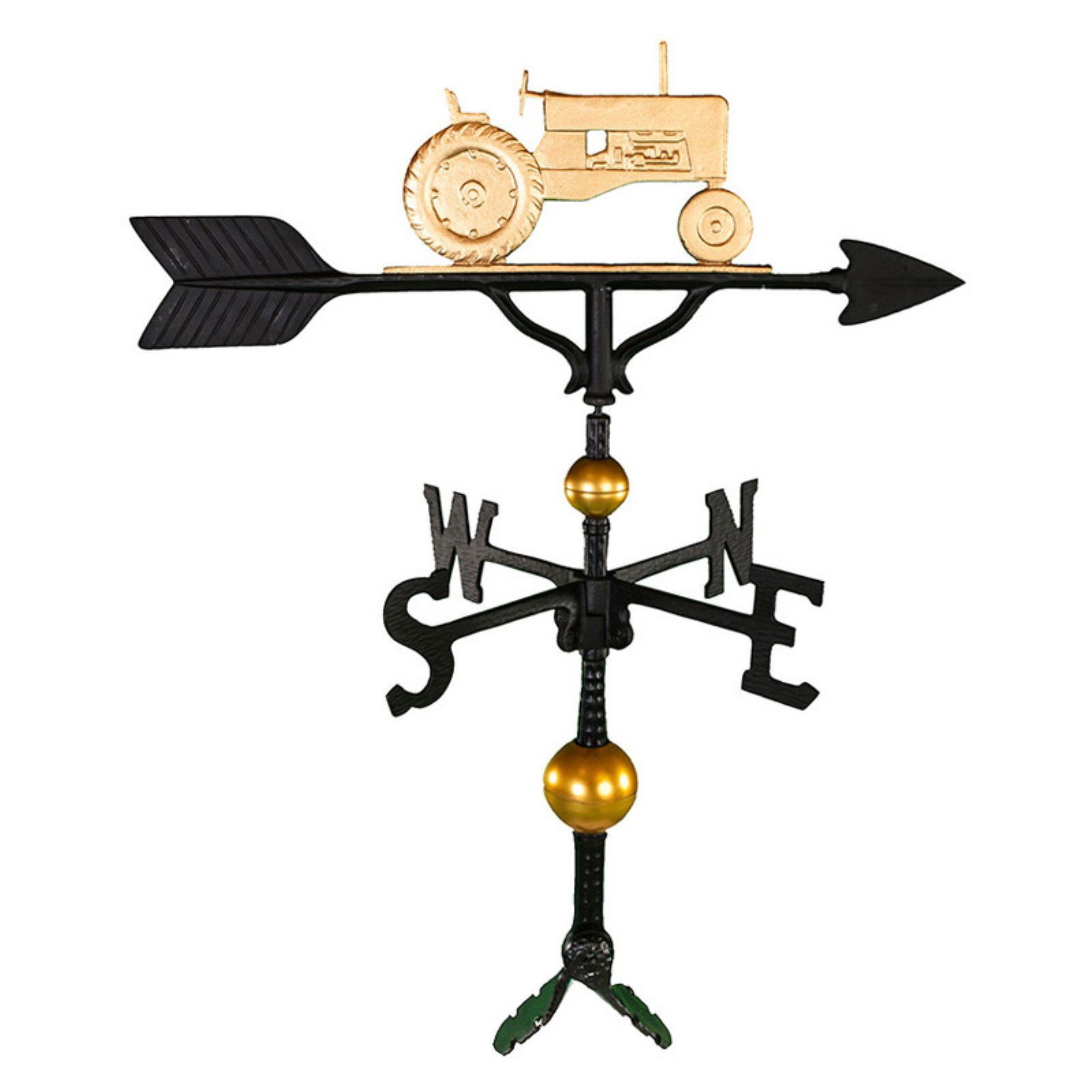 Deluxe Gold Tractor Weathervane 32 in. by Montague Metal Products