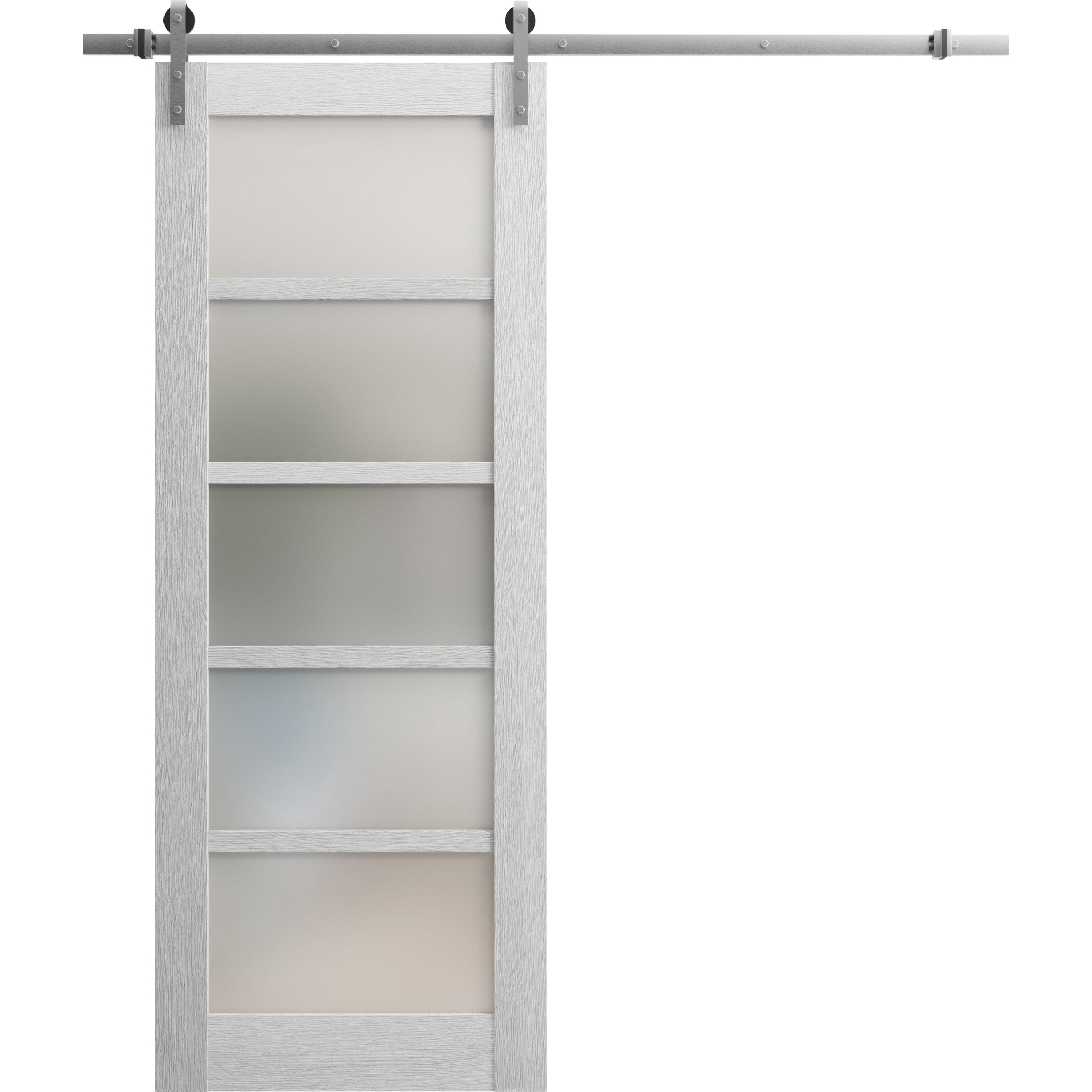 Sturdy Barn Door 30 x 96 inches | Quadro 4002 Light Grey Oak with