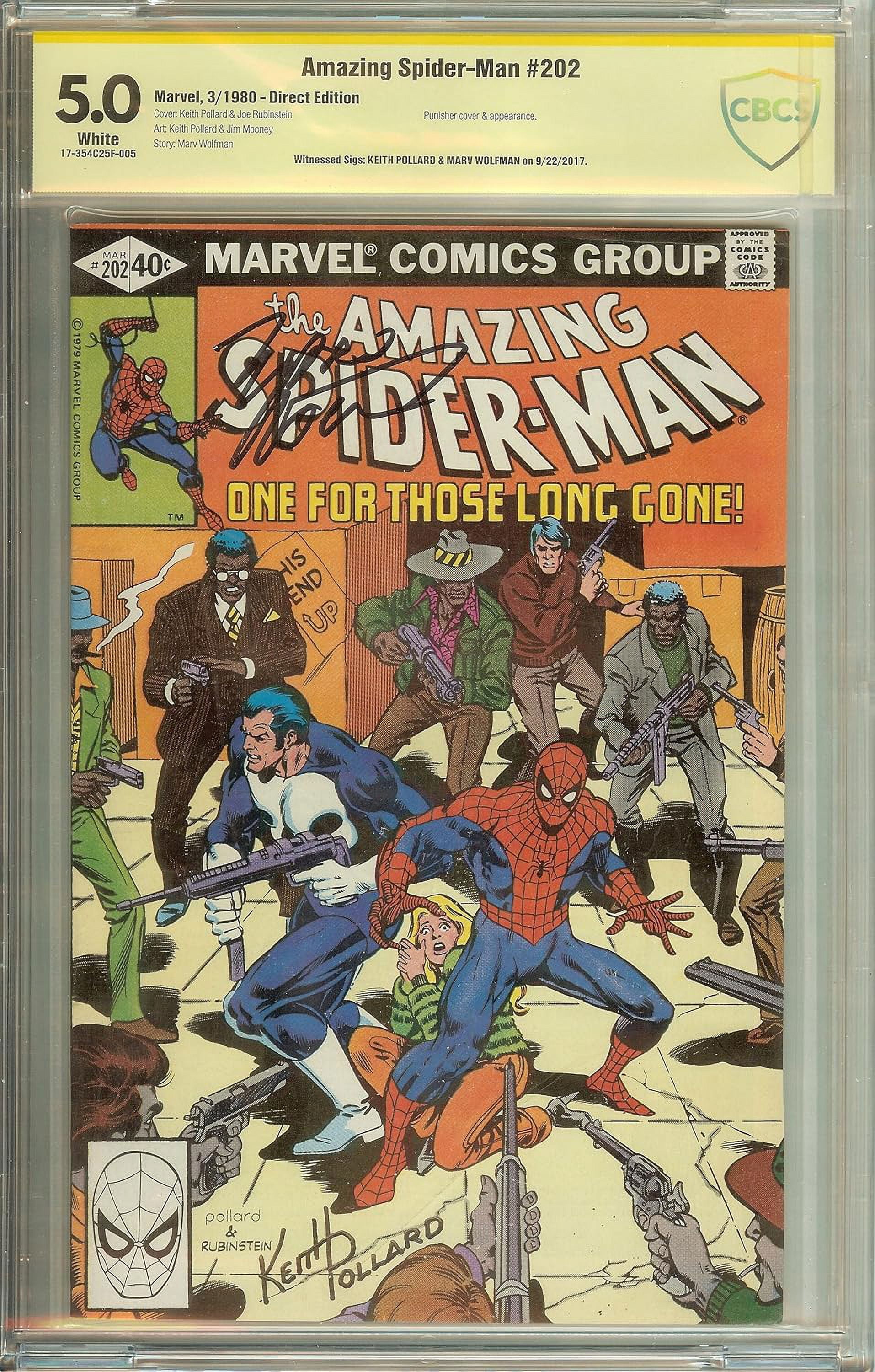 Amazing Spider-Man #202 CBCS CGC 5.0 Signed Marv Wolfman and Keith Pollard