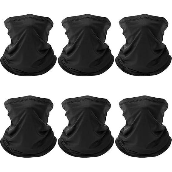 6 Pack Summer Cooling Neck Gaiters for Men Women, UV Protection Face Cover Neck Scarf Bandana