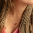 thumbnail image 3 of 2 Stone Ruby Necklace, Natural Ruby Pendant Necklace, Ruby Pendant, July Birthstone, Womens Pendant Necklace, Yellow Gold Micron Plated, 925 Sterling Silver Necklace, Wedding, Christmas, Anniversary, 3 of 4