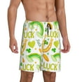 thumbnail image 2 of Pofeuu St Patrick's Day1 Print Men's Soft Woven Elastic Waistband Sleep Pajama Short-4X-Large, 2 of 6