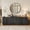 Black, variant on CHIC HOUSE 70" Sideboard Media Cabinet with Storage, Fluted Wood Buffet Cabinet, Media Console TV Stand Wood Credenza for Living Room, Black
