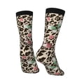 thumbnail image 3 of Goofa Leopard Dots Printed Men's Crew Socks, Soft Durable Breathable Moisture-Wicking with Odor Control Cotton socks, 3 of 9