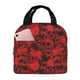 thumbnail image 1 of Easygdp Red Skulls 3 Bolsa Térmica Premium - Tela Oxford Impermeable, Gran Capacidad, Bolsillo Frontal, Unisex para Trabajo, Escuela, Actividades al Aire Libre y Picnics, 1 of 8