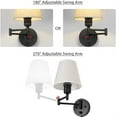 thumbnail image 2 of Modern Plug in Wall Lights, Dimmable Wall Sconce, Swing Arm Wall Fixture Bedroom, 2 of 8