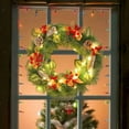 thumbnail image 4 of Muyan Christmas Door Wreath Knocker - PVC, 11.8x11.8 in & 15.7x15.7 in - Adorned with Berries, Cones - for Indoor/Outdoor, Festive Decor, 4 of 6