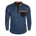 thumbnail image 2 of pstuiky camisa de manga larga para hombre, Sudadera informal deportiva de manga larga y cuello redondo para hombre camisetas de hombre m, 2 of 8
