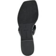 thumbnail image 5 of Dolce Vita Ilva Onyx Embossed Leather Slip On Open Toe Slides Flats Sandals (Onyx Embossed Leather, 11), 5 of 6