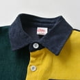 thumbnail image 4 of XBASW Baby Toddler Boyscorduroy Shirt Jacket Long Sleeve Blouses Tops Color Blocking Fall Winter Dress Shirt for 1-5, 4 of 6