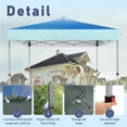 thumbnail image 2 of Summit Living 10 x 10ft Pop up Canopy Tent Straight Legs Instant Canopy for Outside with Wheeled Bag - Dark & Light Blue, 2 of 8