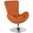 thumbnail image 1 of Egg Series Orange Fabric Side Reception Chair, 1 of 9