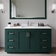 thumbnail image 2 of Wyndham Collection Miranda 60" Wood Single Bathroom Vanity in Nickel/Green, 2 of 6