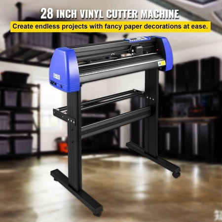 Vinyl Cutter, 28" Vinyl Cutter Machine with 20 Blades, Maximum Paper Feed 720mm Vinyl Plotter Cutter Machine with Sturdy Floor Stand Adjustable Force and Speed for Sign Making