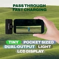 thumbnail image 4 of CHARGEWORX Portable Power Bank with LCD Display, Built-in Lightning Connector, Dual Charge Fast Charge Portable Charger 5000mAh, Compatible with iPhone 14, 13, 12 & Older (Black), 4 of 7