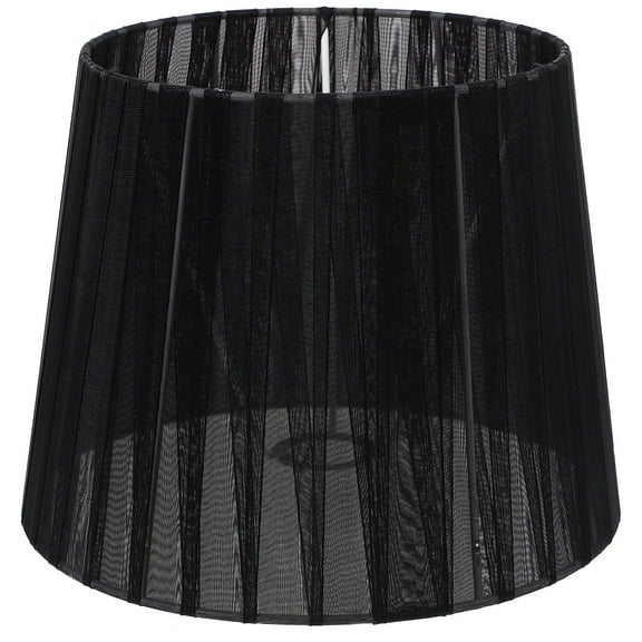PTOOTP Elegant Drum Shades For Lamps Black Organza Light Diffusion Hotel 1Pcs 8.7x8.7x6.9in