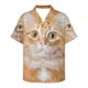 thumbnail image 5 of Camisas hawaianas con estampado de tigre y ciervo para hombre, blusas informales de manga corta para fiesta, abotonadas, para verano, 5 of 5