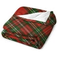 thumbnail image 5 of Christmas Tartan Plaid Soft Throw Blanket Lightweight Flannel Plush Fuzzy Blankets Gift for Women Kids Boys Teens 50X60 in, 5 of 6