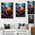 thumbnail image 4 of Designart "Pop Art Impression Of An Octopus I" Octopus/Squid Floater Framed Canvas Prints, 4 of 5