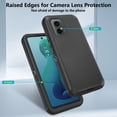 thumbnail image 3 of Asuwish Compatible with Motorola Moto G 5G 2024 Phone Case Hybrid Rugged Shockproof Hard Protective Drop Proof Full Body Heavy Duty Mobile Cell Cover for G5G 5 G G5 Women Men Black, 3 of 7