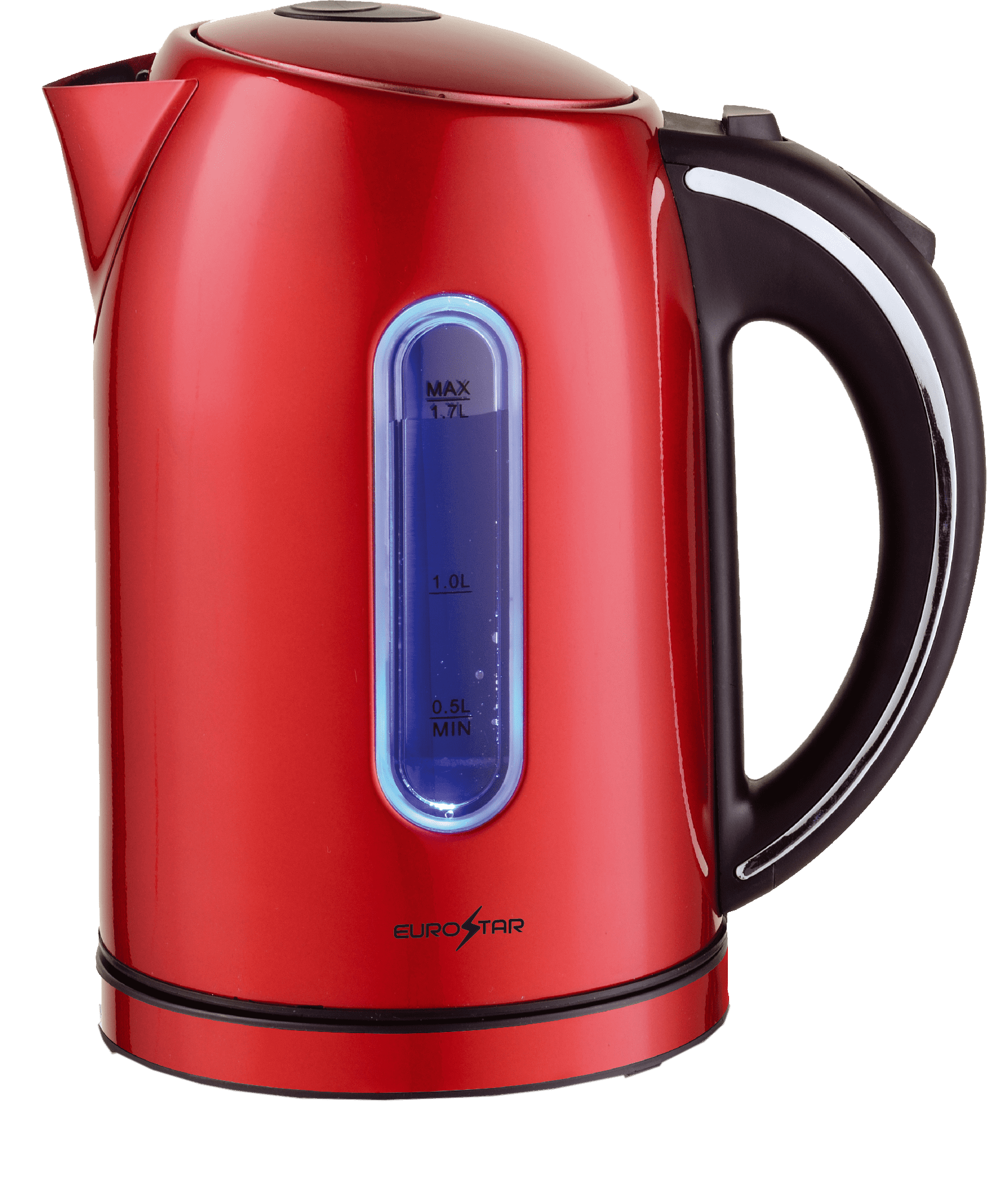 EUROSTAR EKS17 Stainless Steel Electric Kettle 1.7L (Red)