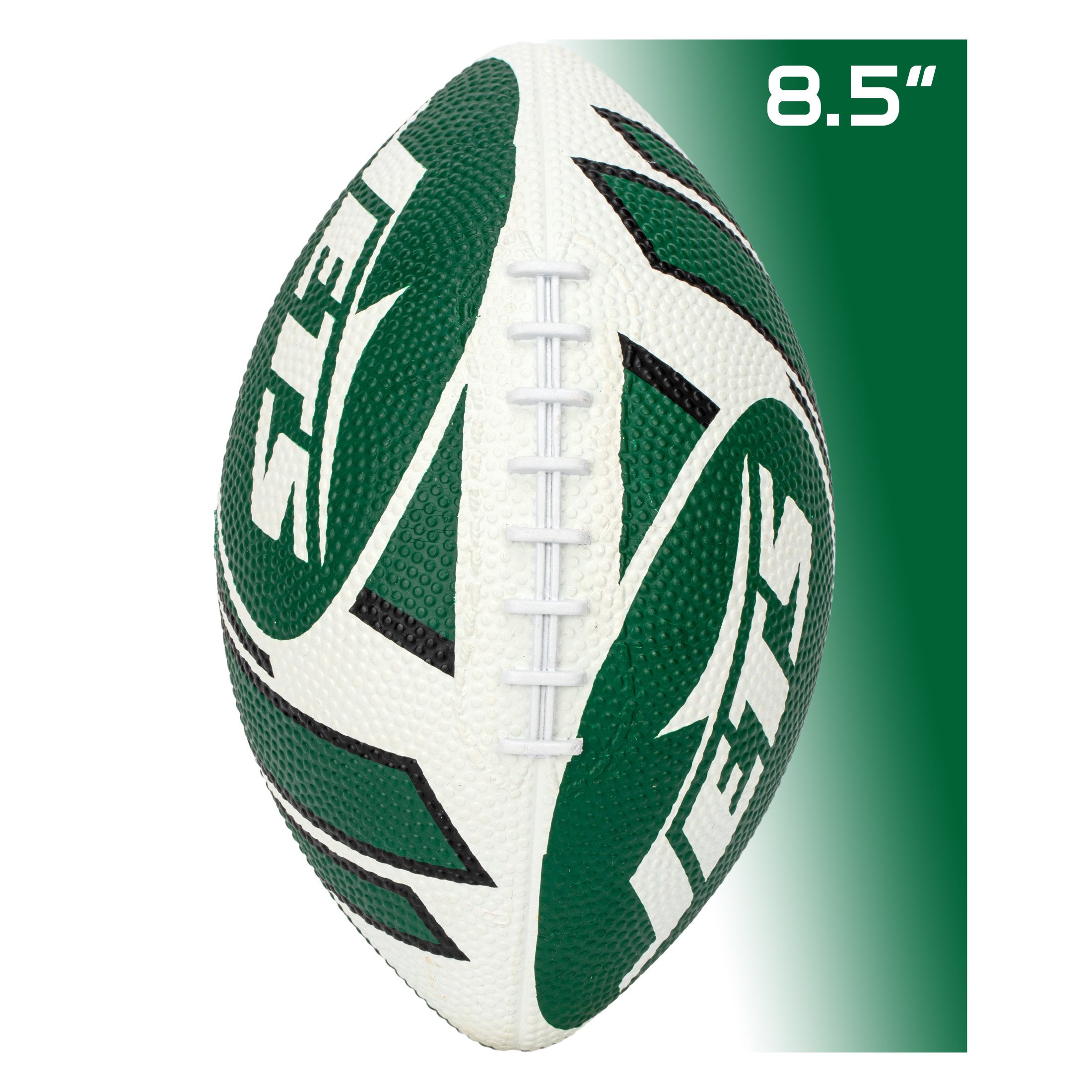 Franklin Sports NFL New York Jets Football - Youth Football - Mini 8.5" Rubber Football - Perfect for Kids - Team Logos and Colors!