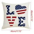 thumbnail image 3 of Chmadoxn Fourth of July Decorations 4PC Independence Day Print PillowCase Linen Sofa Cushion Cover Home Decor Cushion Cover Family Pillowcase, 3 of 9