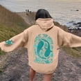 thumbnail image 2 of Aihuaihua Whale Ocean Hoodie Shark Hoodie for Women Preppy Oversized Graphic Long Sleeve Pullover Top Y2K Sweatshirt wiht Pocket, 2 of 8