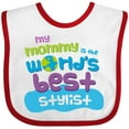 thumbnail image 3 of Inktastic Stylist Mom Baby Girls Baby Bib, 3 of 4