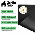 thumbnail image 2 of GORILLA GRIP Silicone Pet Feeding Mat, 100% Waterproof, Protects Floors, 16x10, Black, 2 of 9