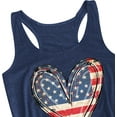 thumbnail image 5 of Heart Tank Top Women Patriotic Shirt American 4th of July Sleeveless Tops Blue, 5 of 5