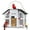 White, variant on Kingsyard Metal Bird Feeder House for Outdoors Hanging, Triple Feeders for Finch Cardinal, Red