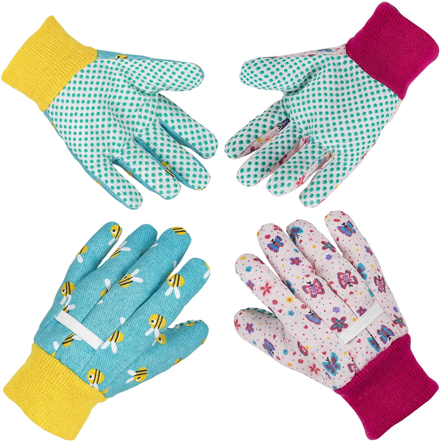 Details about   1Pair/2Pairs Ladies Gardening Gloves Cotton Floral Print Garden Gloves for women 