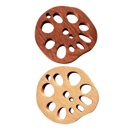 

2pcs Wooden Coaster Home Coffee Table Decorations Heat Insulated Cup Pads